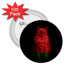 Watermelon Cat 2 25  Buttons (100 Pack)  by Valentinaart