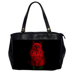 Watermelon Cat Office Handbags by Valentinaart