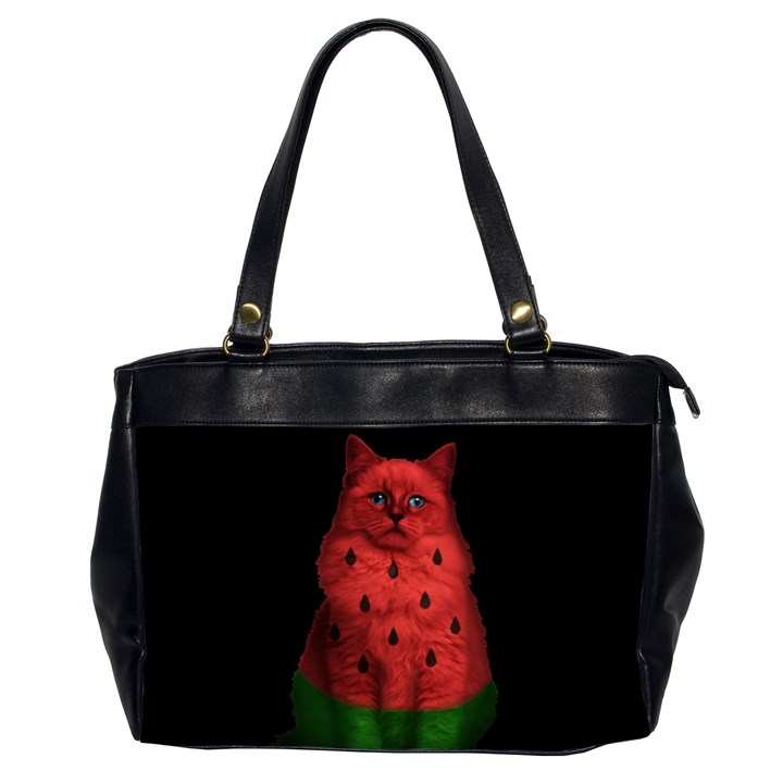 Watermelon cat Office Handbags (2 Sides) 