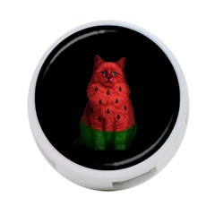 Watermelon Cat 4-port Usb Hub (one Side) by Valentinaart