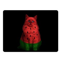 Watermelon Cat Double Sided Fleece Blanket (small)  by Valentinaart