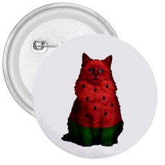 Watermelon Cat 3  Buttons by Valentinaart