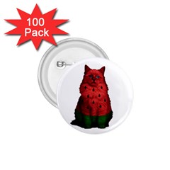 Watermelon Cat 1 75  Buttons (100 Pack)  by Valentinaart