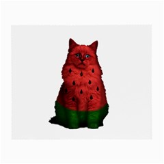 Watermelon Cat Small Glasses Cloth by Valentinaart