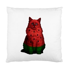 Watermelon Cat Standard Cushion Case (one Side) by Valentinaart