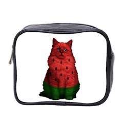 Watermelon Cat Mini Toiletries Bag 2-side by Valentinaart