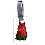 Watermelon cat Luggage Tags (Two Sides) Back