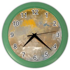 Sunset In The Mountains Color Wall Clocks by digitaldivadesigns