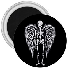 Angel Skeleton 3  Magnets by Valentinaart