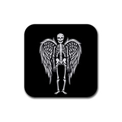 Angel Skeleton Rubber Square Coaster (4 Pack)  by Valentinaart