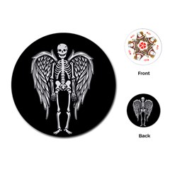 Angel Skeleton Playing Cards (round)  by Valentinaart