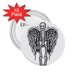 Angel skeleton 2.25  Buttons (10 pack) 