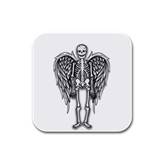 Angel Skeleton Rubber Square Coaster (4 Pack)  by Valentinaart