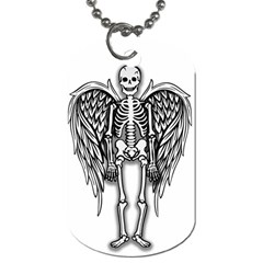 Angel Skeleton Dog Tag (one Side) by Valentinaart