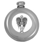 Angel skeleton Round Hip Flask (5 oz) Front