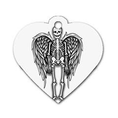 Angel skeleton Dog Tag Heart (One Side)