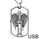 Angel skeleton Dog Tag USB Flash (One Side) Front