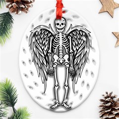 Angel skeleton Oval Filigree Ornament (Two Sides)