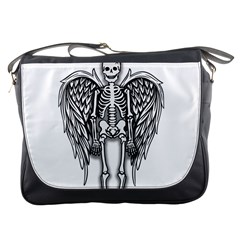 Angel skeleton Messenger Bags