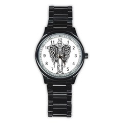 Angel skeleton Stainless Steel Round Watch