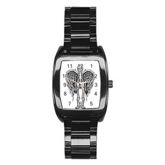 Angel skeleton Stainless Steel Barrel Watch