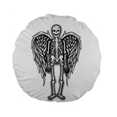 Angel skeleton Standard 15  Premium Flano Round Cushions