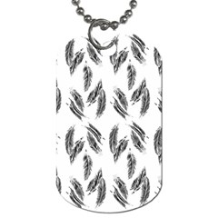 Feather Pattern Dog Tag (two Sides)