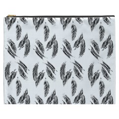 Feather Pattern Cosmetic Bag (xxxl)  by Valentinaart