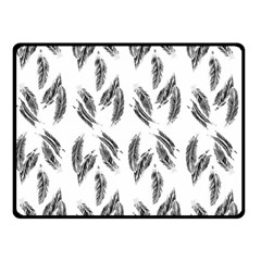 Feather Pattern Double Sided Fleece Blanket (small)  by Valentinaart