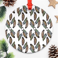 Feather Pattern Ornament (round) by Valentinaart