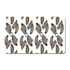 Feather Pattern Magnet (rectangular) by Valentinaart