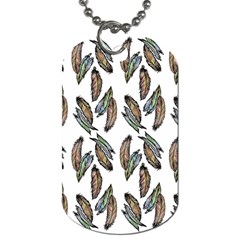 Feather Pattern Dog Tag (one Side) by Valentinaart