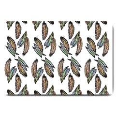 Feather Pattern Large Doormat  by Valentinaart