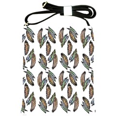 Feather Pattern Shoulder Sling Bags by Valentinaart