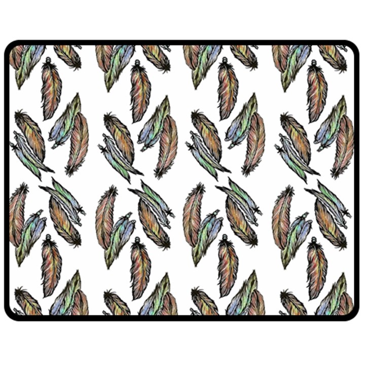 Feather pattern Fleece Blanket (Medium) 