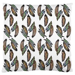 Feather Pattern Standard Flano Cushion Case (two Sides) by Valentinaart