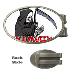 Death - Halloween Money Clips (oval)  by Valentinaart