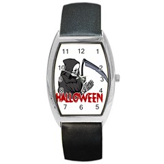 Death - Halloween Barrel Style Metal Watch by Valentinaart