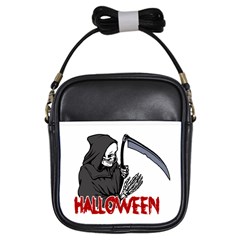 Death - Halloween Girls Sling Bags by Valentinaart