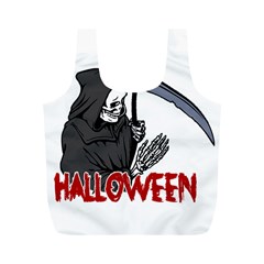 Death - Halloween Full Print Recycle Bags (m)  by Valentinaart