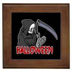 Death - Halloween Framed Tiles by Valentinaart