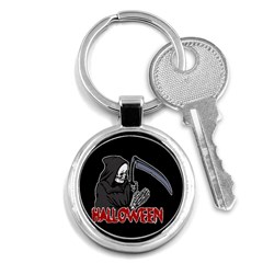 Death - Halloween Key Chains (round)  by Valentinaart