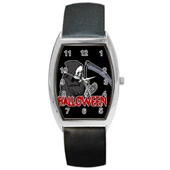 Death - Halloween Barrel Style Metal Watch by Valentinaart