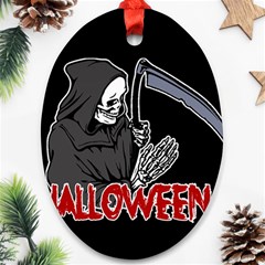 Death - Halloween Oval Ornament (two Sides) by Valentinaart