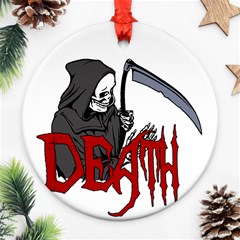 Death - Halloween Ornament (round) by Valentinaart