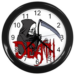 Death - Halloween Wall Clocks (black) by Valentinaart