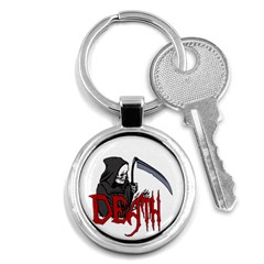 Death - Halloween Key Chains (round)  by Valentinaart