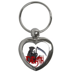 Death - Halloween Key Chains (heart)  by Valentinaart