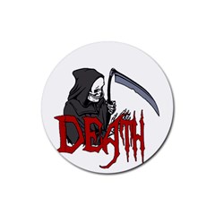 Death - Halloween Rubber Coaster (round)  by Valentinaart