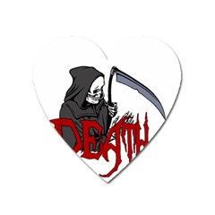 Death - Halloween Heart Magnet by Valentinaart